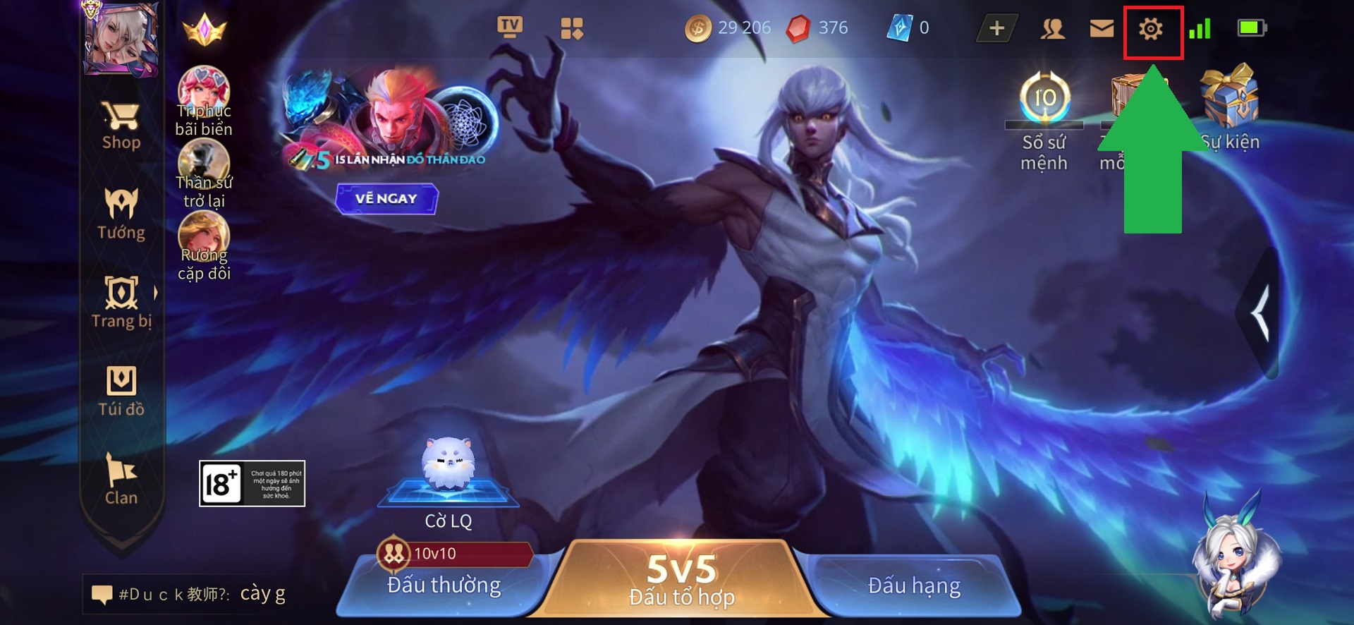 Hướng dẫn nạp thẻ liên quân